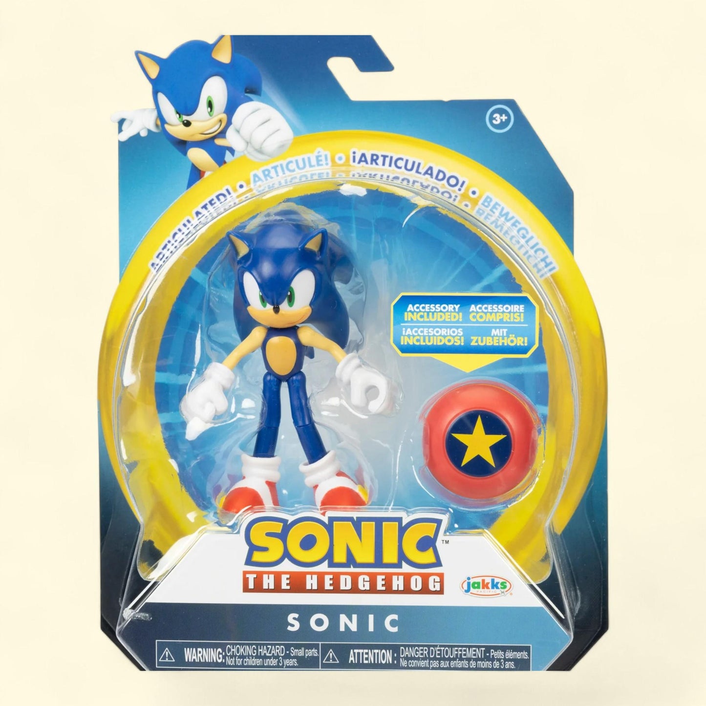 Sonic the Hedgehog 4'' Articulated Figure, Size