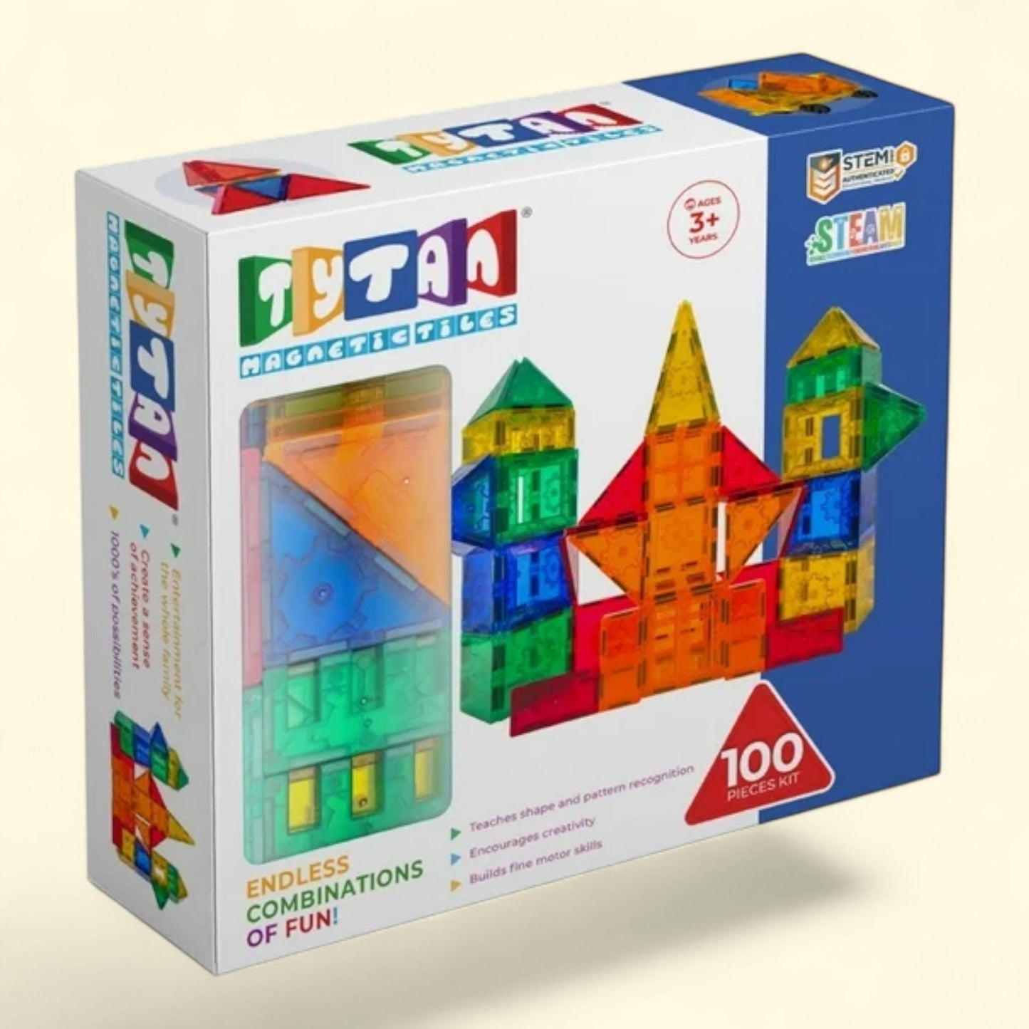 Jeu de construction magnétique Tytan, 100 pièces