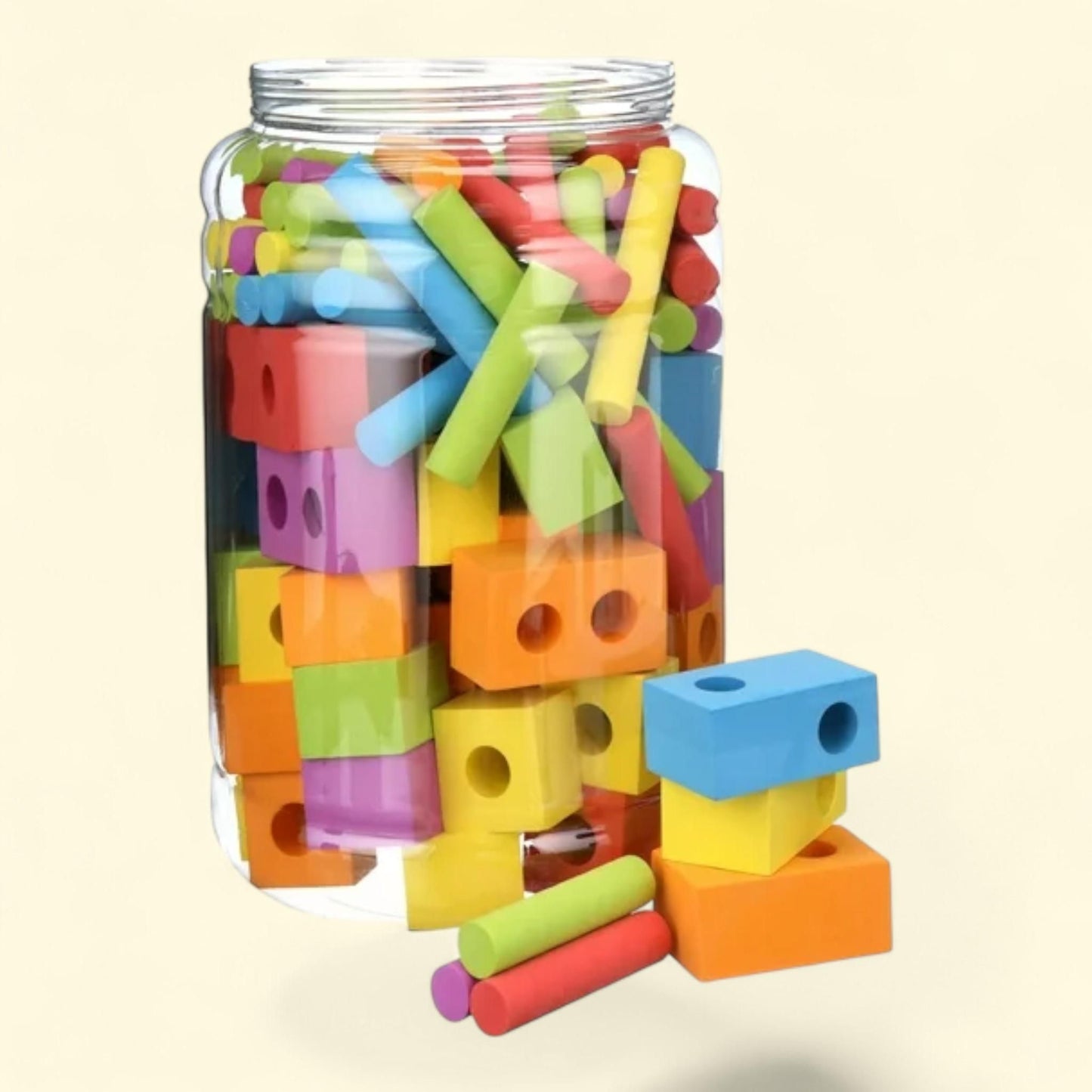 Spark Create Imagine Foam Peg Building Blocks, 100 Pieces