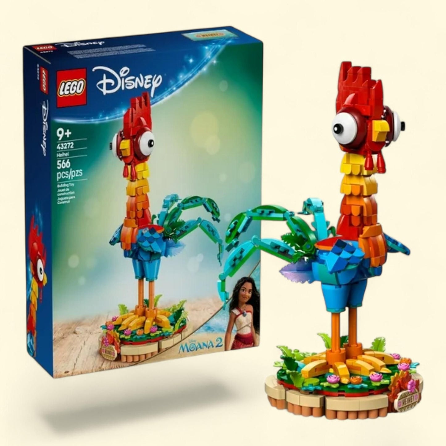LEGO Disney Vaiana 2 : Heihei, jeu de construction, à partir de 9 ans, 43272