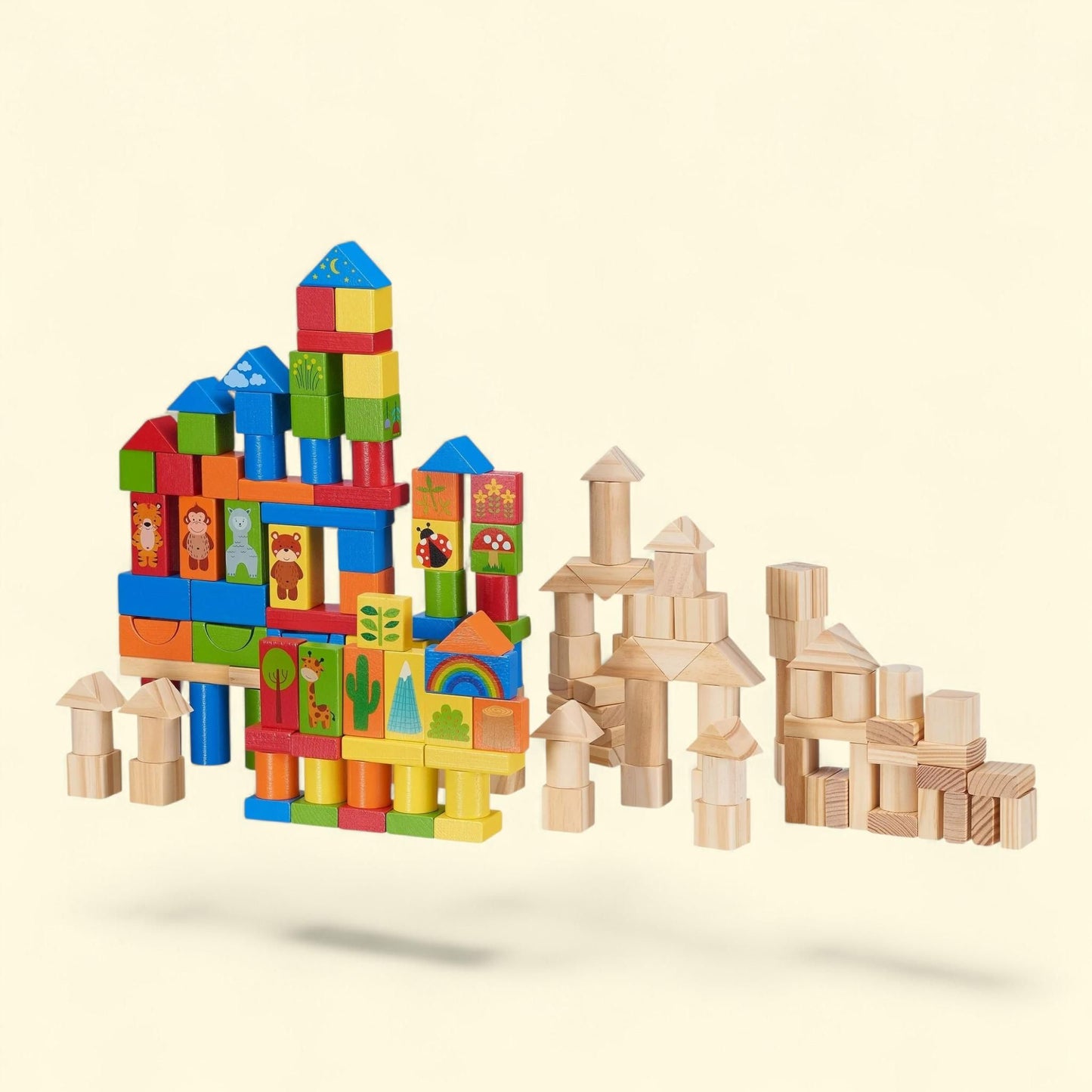 Spark Create Imagine Wood Building Blocks, 150 Pieces