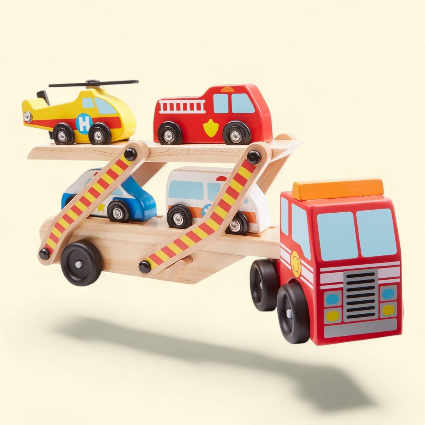 Melissa & Doug Emergency Vehicle Carrier, Wooden 3 - 6 Years, 3.25 in