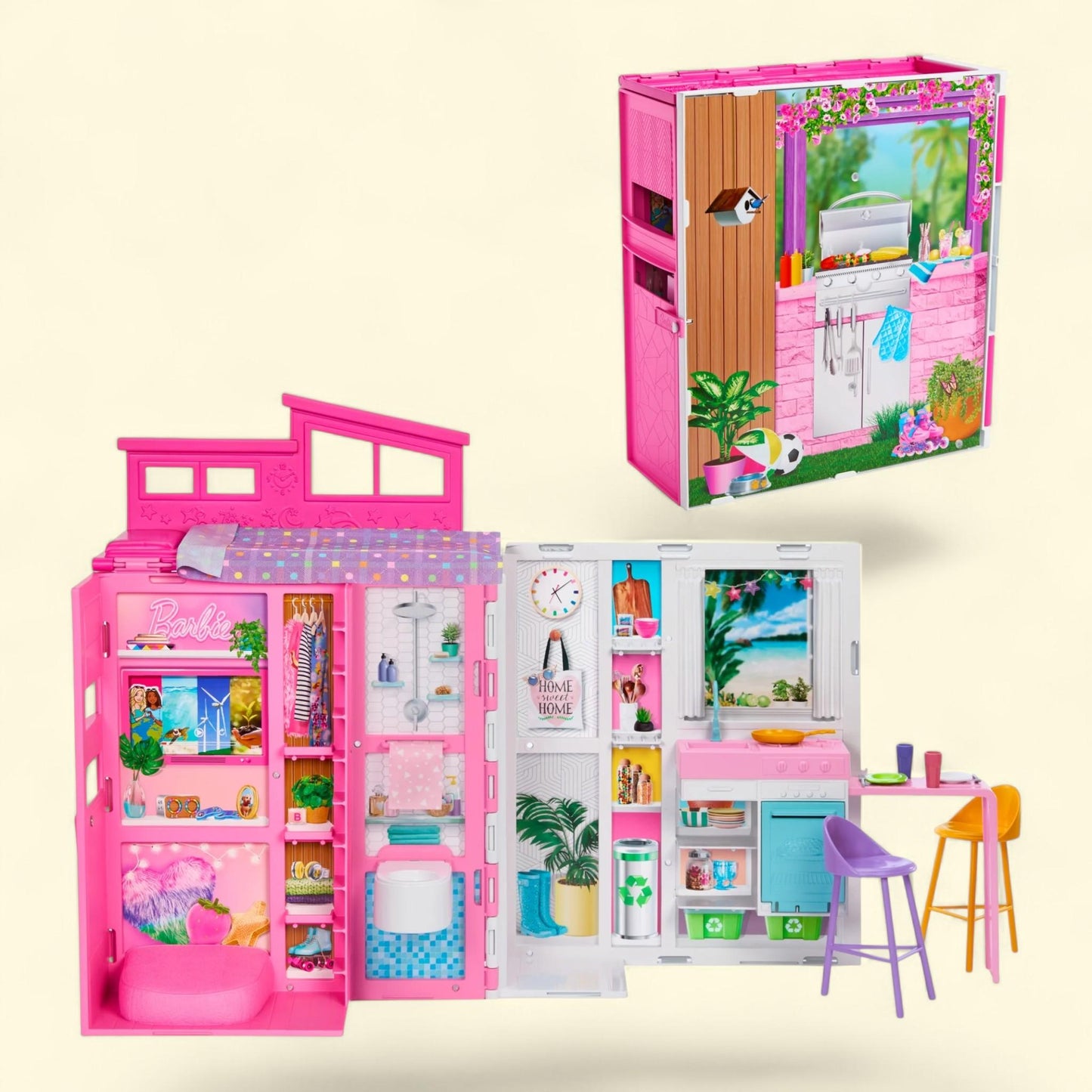 Barbie Getaway House, Doll House Playset, 360-Play, 4 Play Areas, 2... — authentic US product shipped worldwide by Treatspree