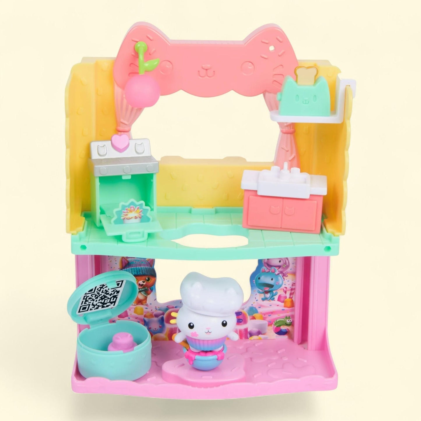 Gabby's Dollhouse, Cakey's Sprinkle Cake-tastic Kitchen Figure, Accessories & Surprise Toy