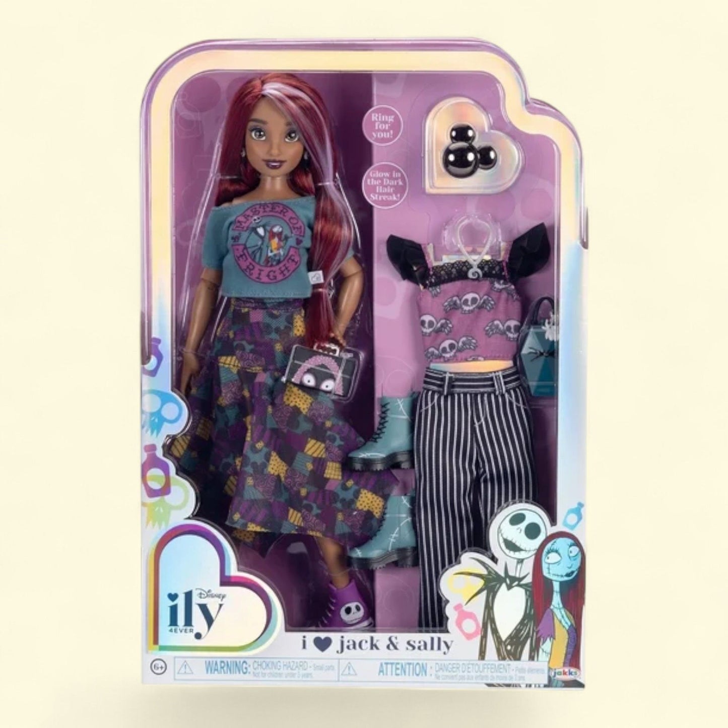 Disney Ily 4EVER Jack & Sally 12 inch Doll, 2 Fashion Outfits