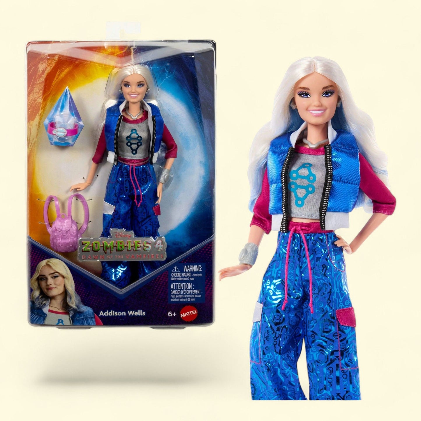 Disney Zombies 4 Addison Wells Doll, 9 inches