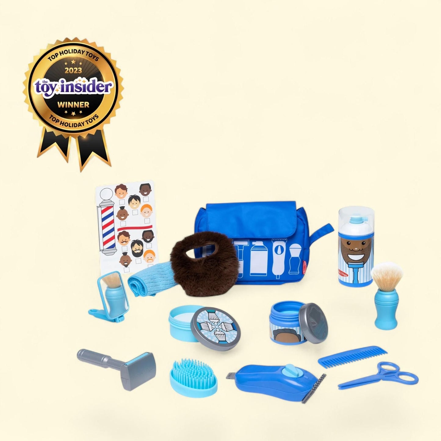 Melissa & Doug Barber Shop Pretend Play Set, Ages 3+ — authentic US product shipped worldwide by Treatspree