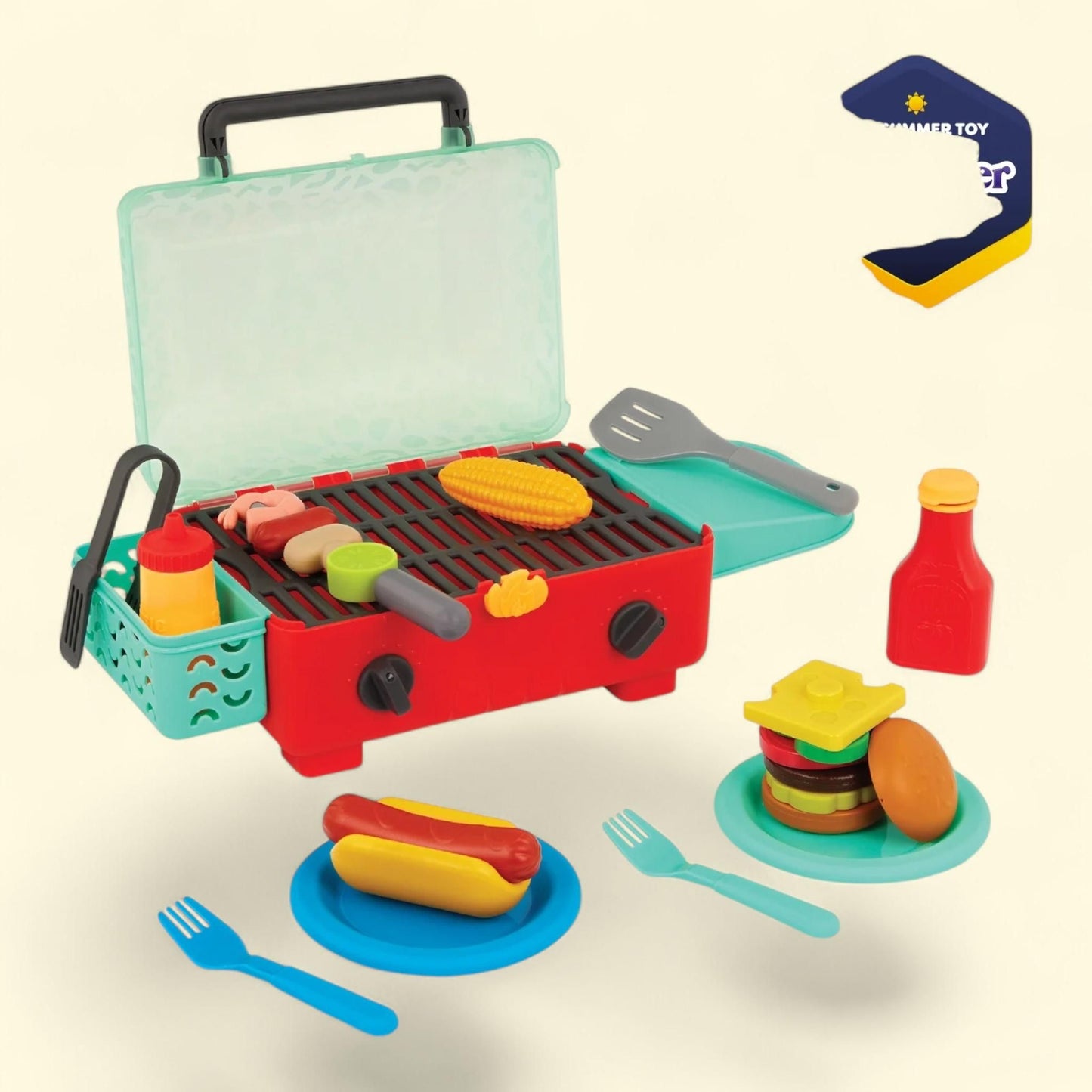 Battat Cook 'n' Go BBQ Set, Toddler and Preschool Toys, 6.00 in