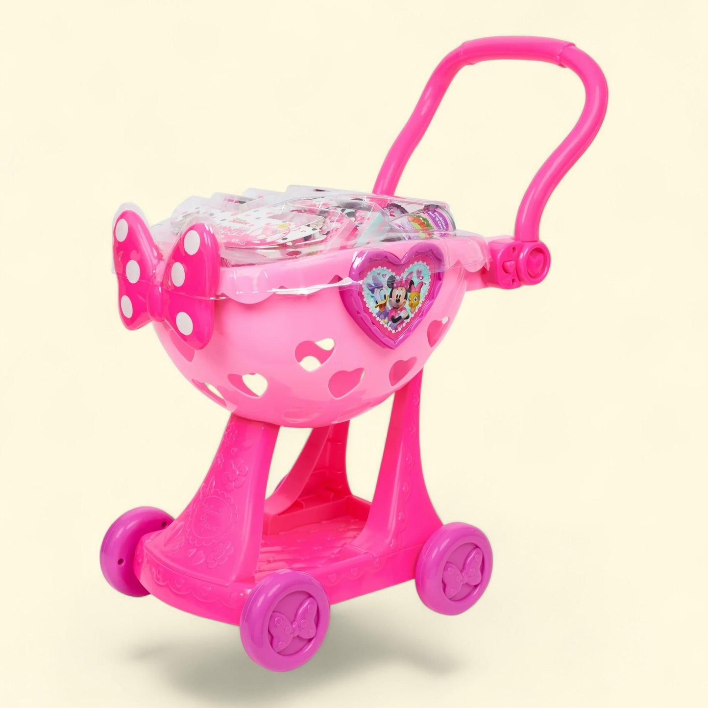 Disney Junior Minnie Mouse Bowtique Shopping Cart, 9-piece, Ages 3 and up