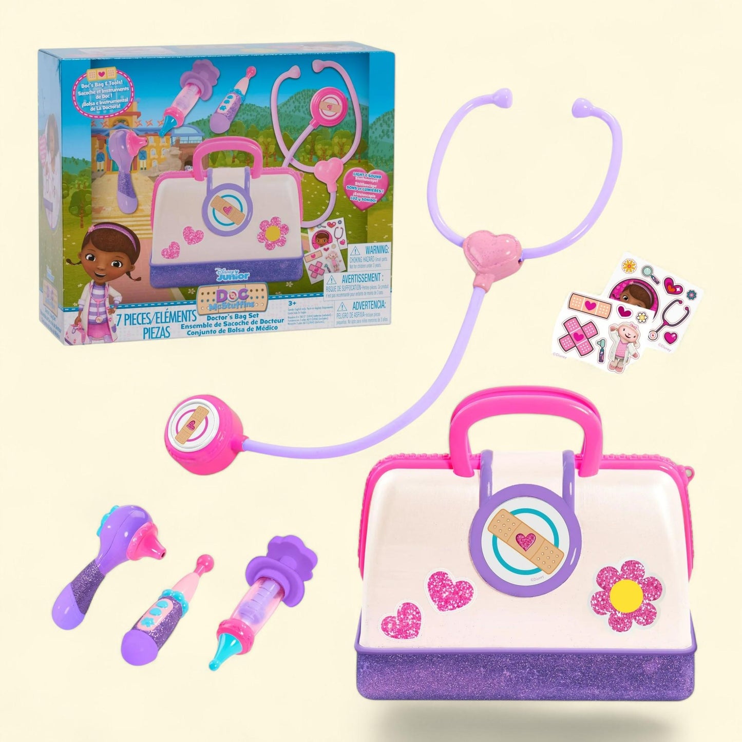 Doc Mcstuffins Toy Hospital Doctor's Bag Set, 8-Piece, 3+