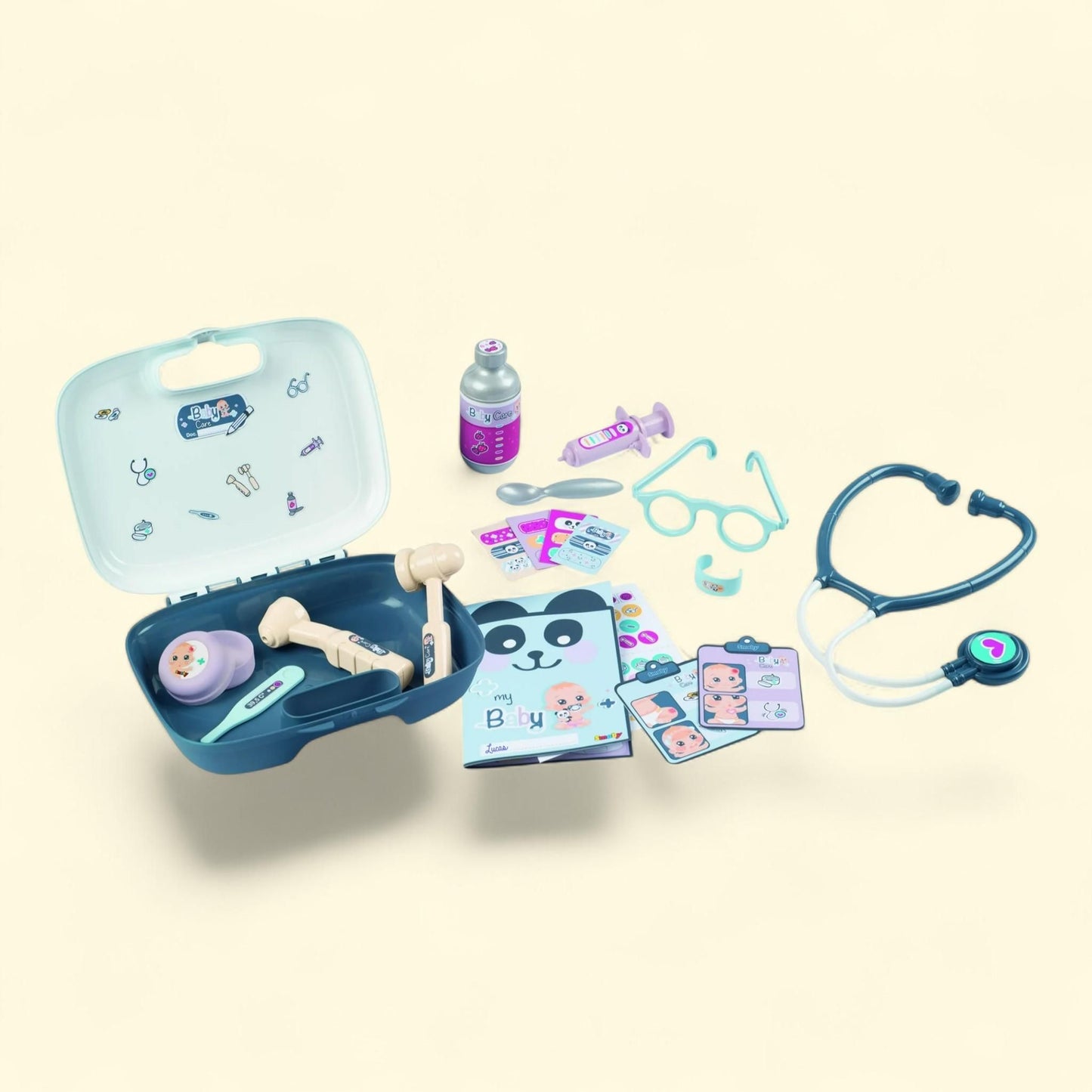 Smoby - Baby Care Pediatrician Briefcase Set, Pretend Play, 2.36 " — authentic US product shipped worldwide by Treatspree