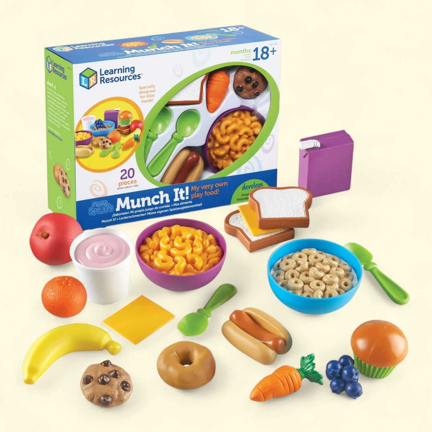 Learning Resources New Sprouts Munch It! Food Set, 20 Pieces