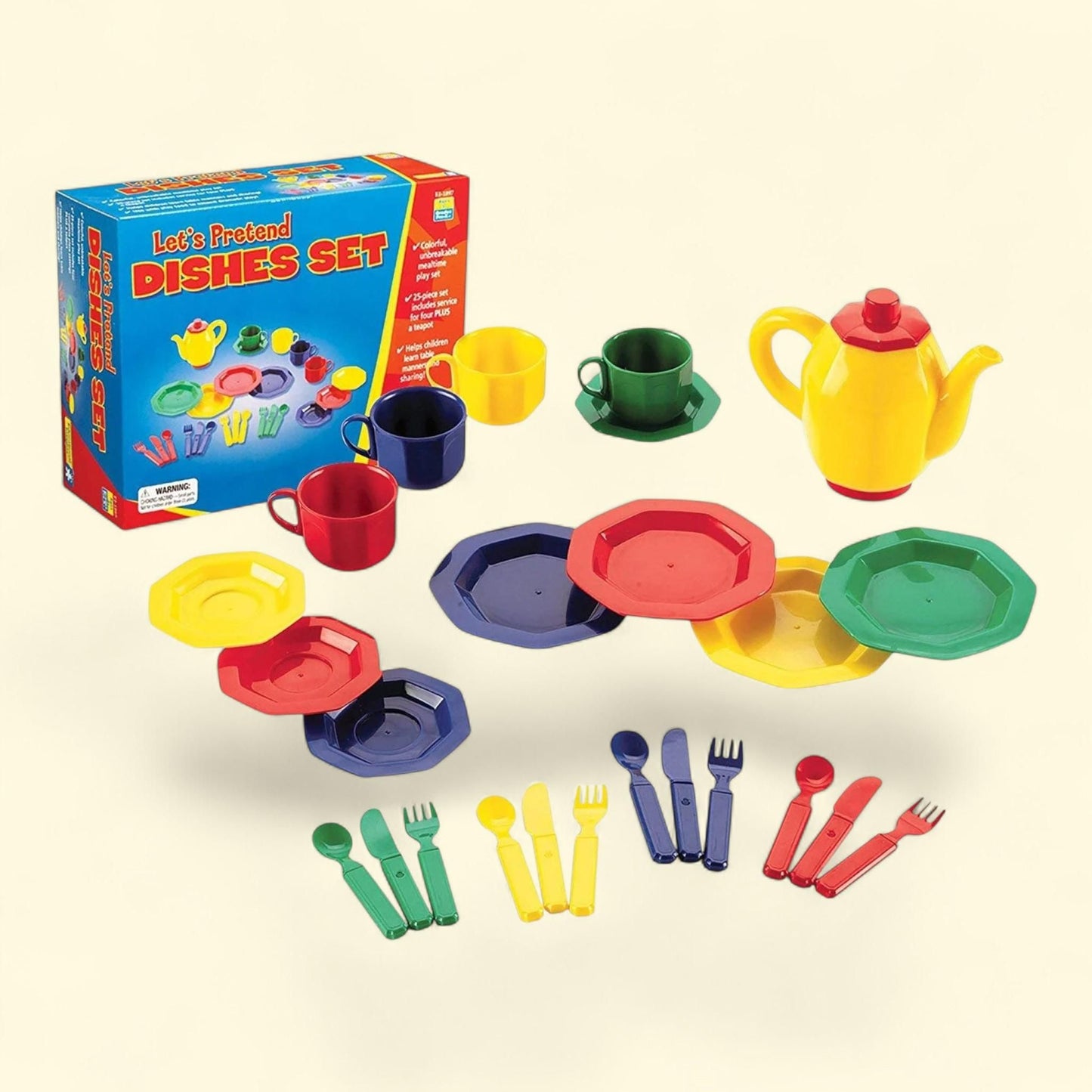 Educational Insights Dishes Set, Set of 25 Dishes, Ages 3+ — authentic US product shipped worldwide by Treatspree