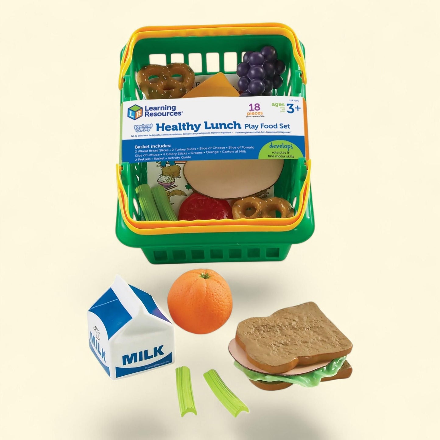 Learning Resources Pretend & Play Healthy Lunch Set, 24.50 x 16.50 x 4.70 in