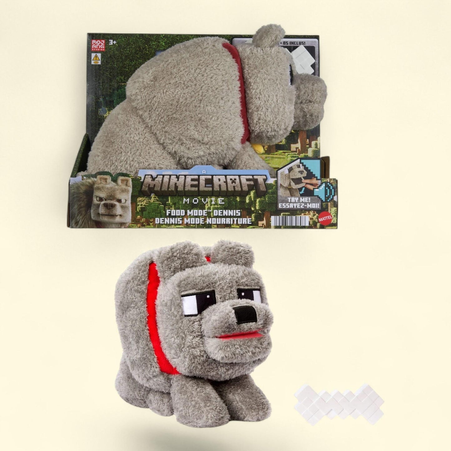 Minecraft Dennis Plush Interactive Toy, Inspired by the Movie, with... — authentic US product shipped worldwide by Treatspree