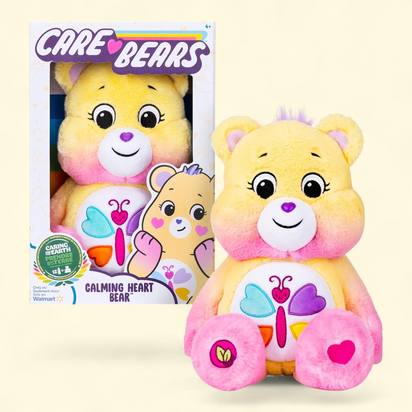 Care Bears Calming Heart Plush Bear, 14" — authentic US product shipped worldwide by Treatspree