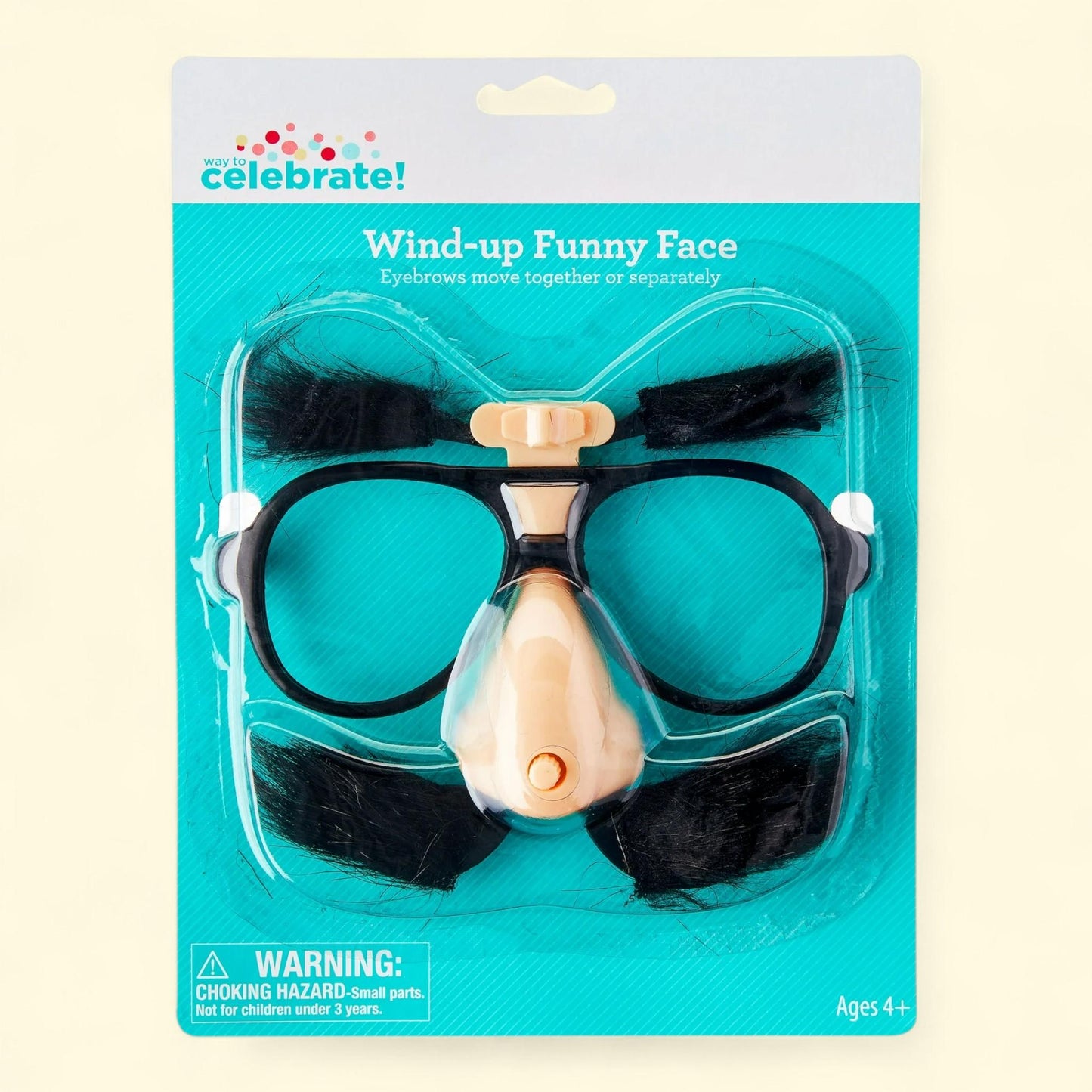 Way To Celebrate Wind-Up Funny Face, Adult, Child, Senior, Teen, Tween