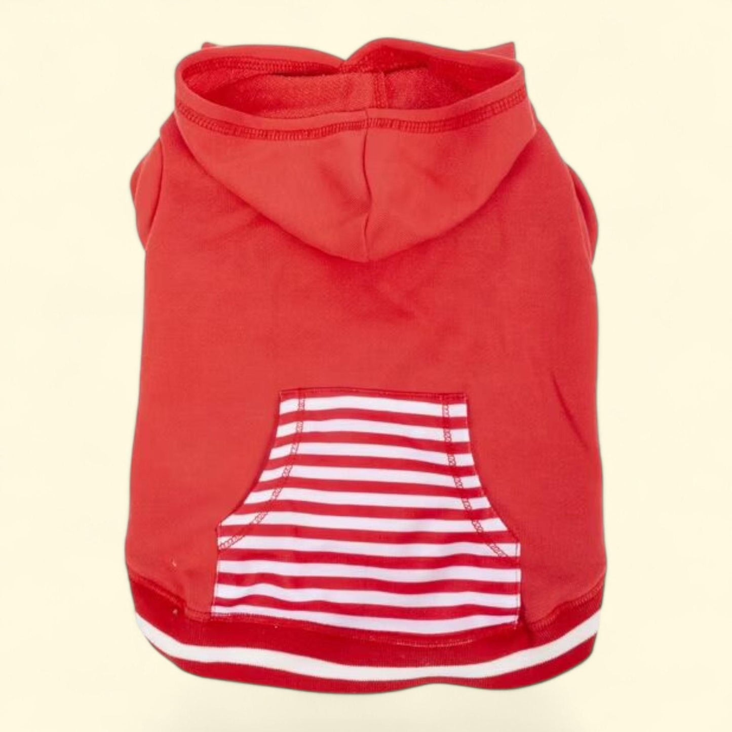 Vibrant Life Pocket Hoodie, Red Striped, for Dogs or Cats, Extra Small — authentic US product shipped worldwide by Treatspree