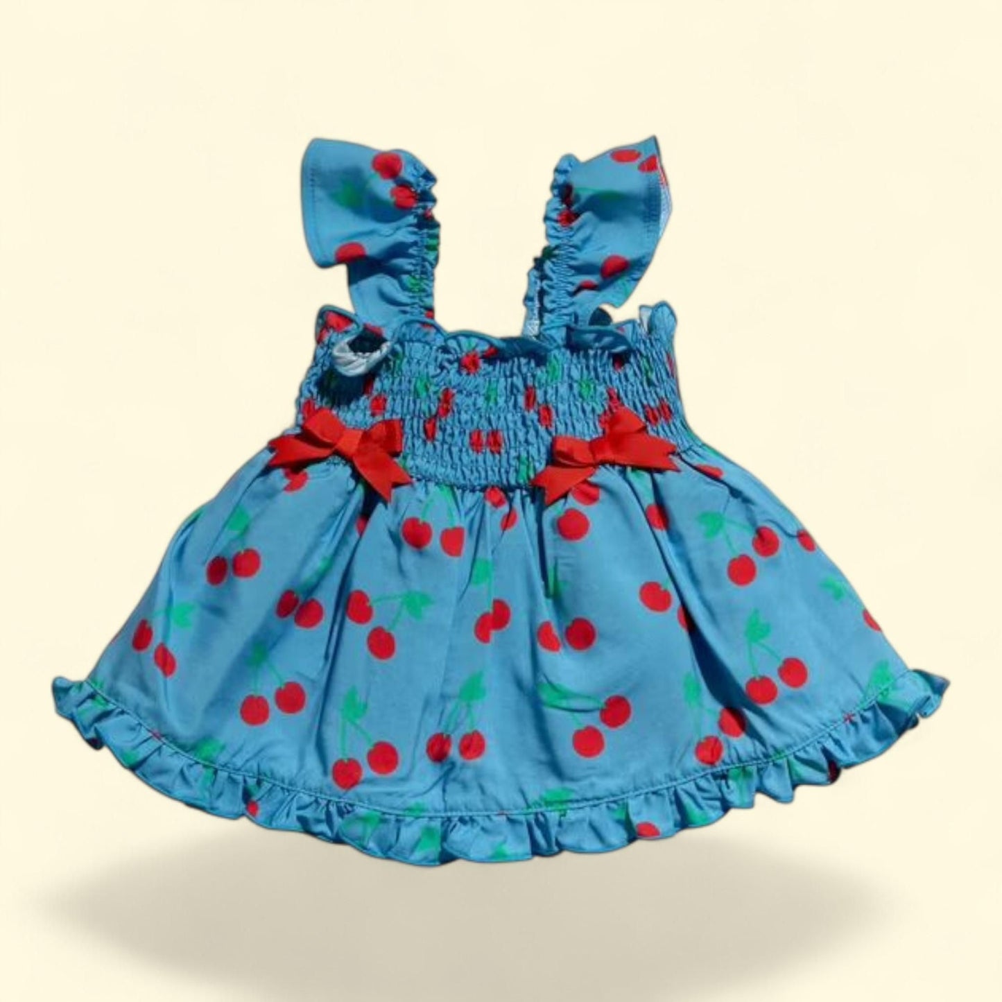 Oodles Blue Tart Cherries Dog Dress, XS