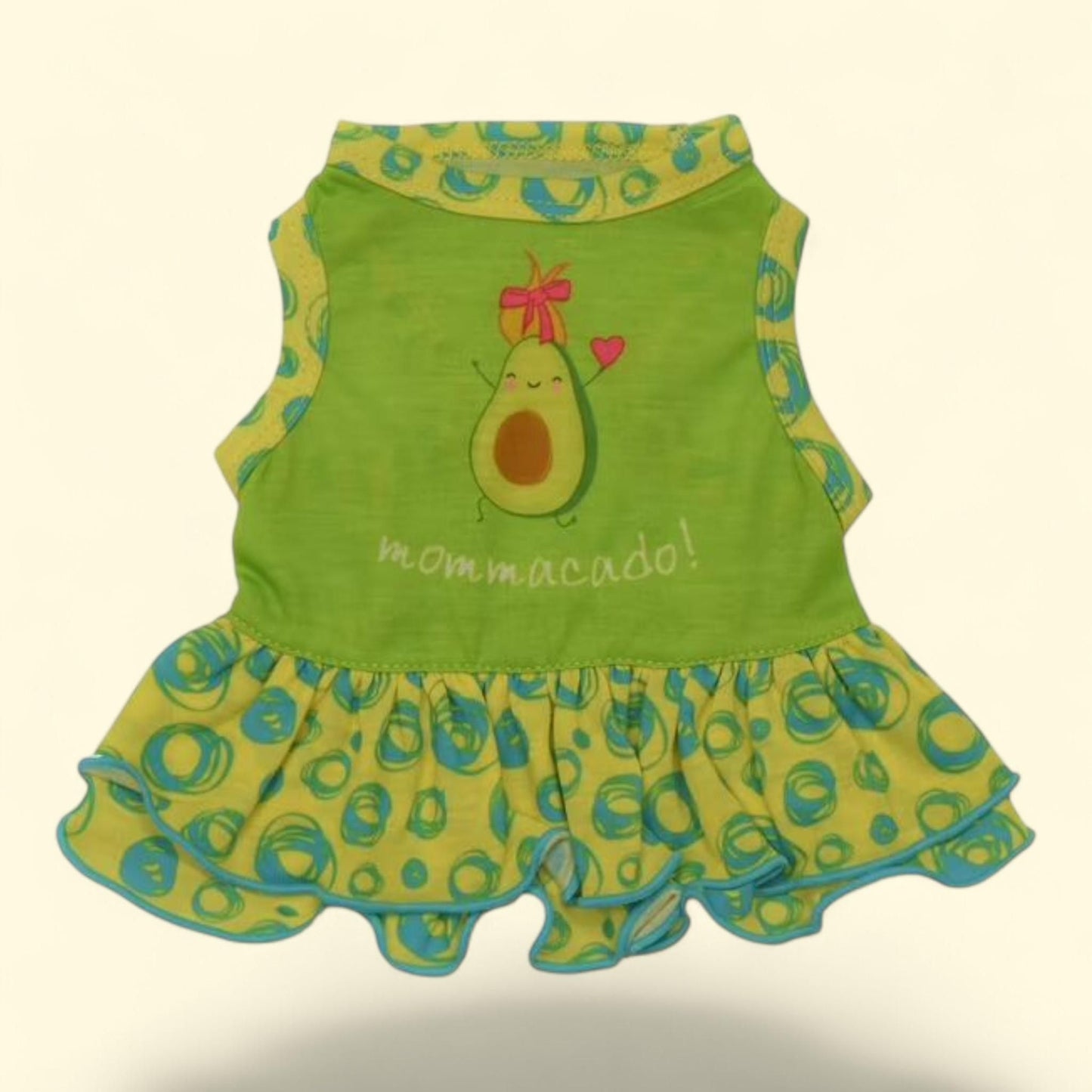 Vibrant Life Mommacado! Swirls Dog Dress, Green, XXS — authentic US product shipped worldwide by Treatspree