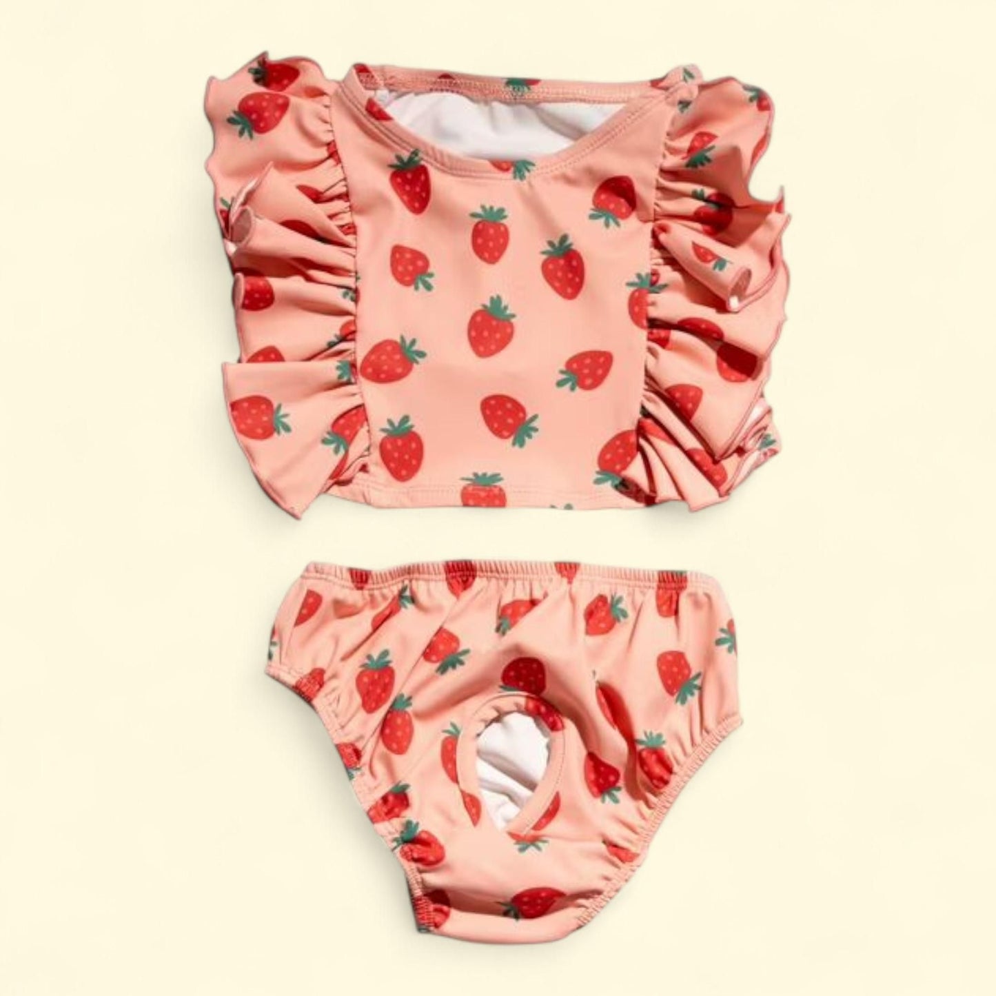 Oodles Dog Bikini, Summer Strawberries, Large