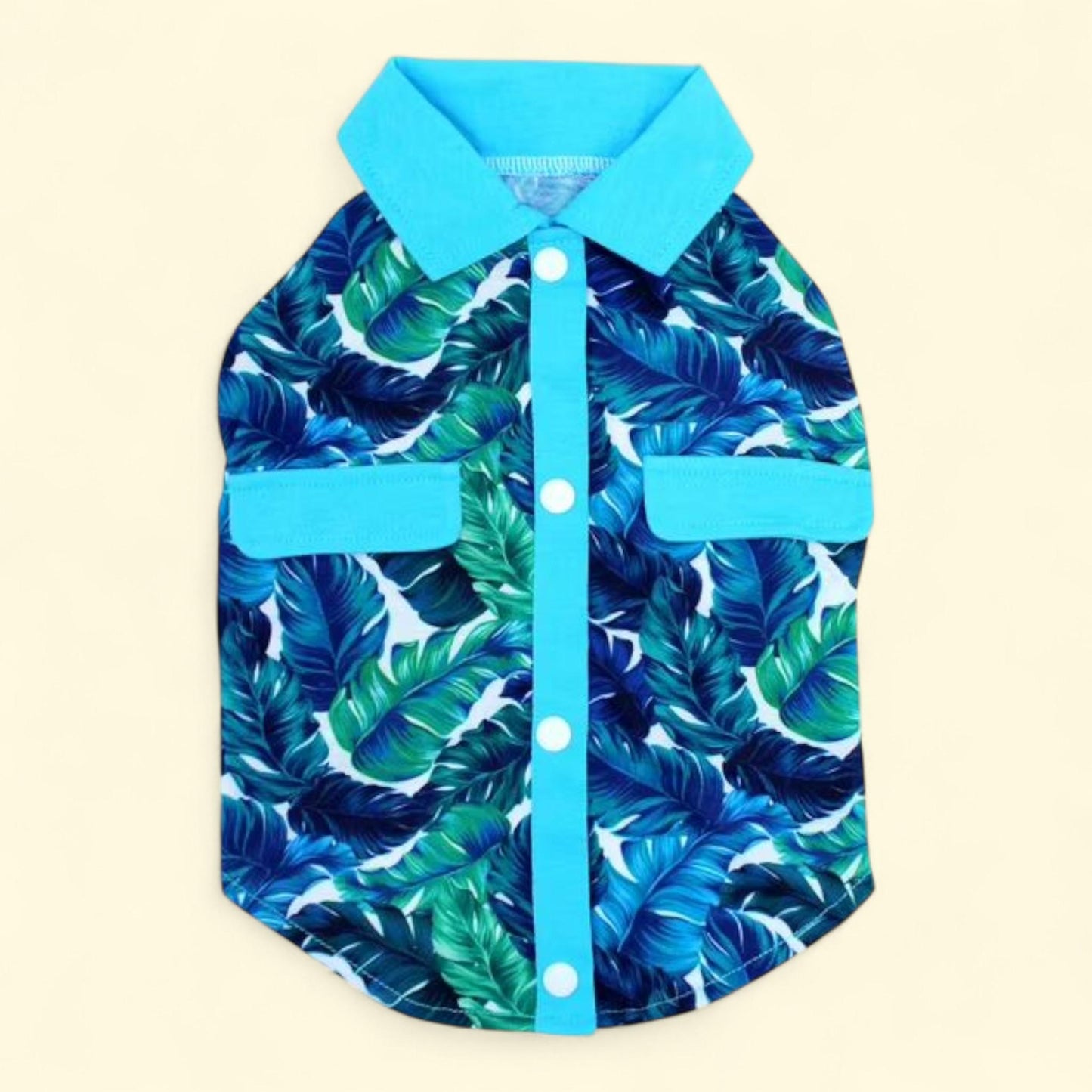 Vibrant Life Shirt, Palm, Blue, L