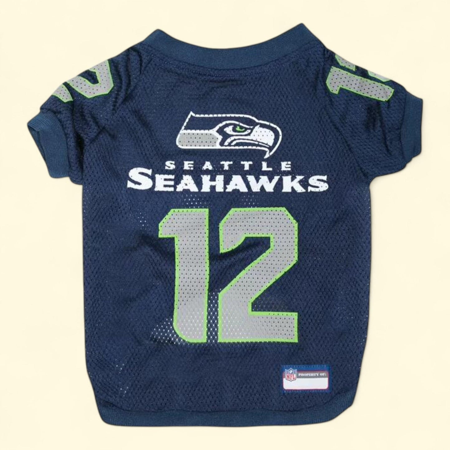 Pets First NFL Seattle Seahawks #12 Raglan Mesh Jersey, Large