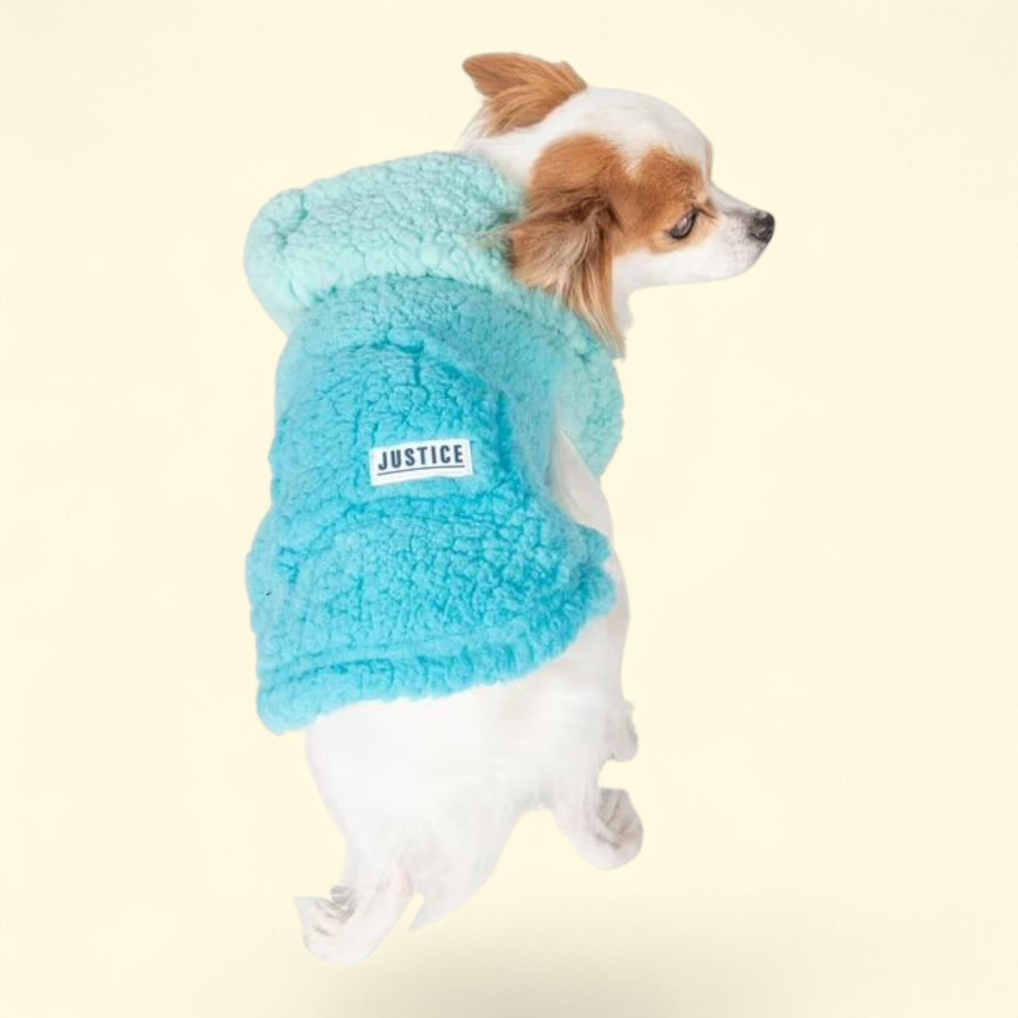 Justice Pet Ombre Sherpa Hoodie, Blue Tonal, Large — authentic US product shipped worldwide by Treatspree