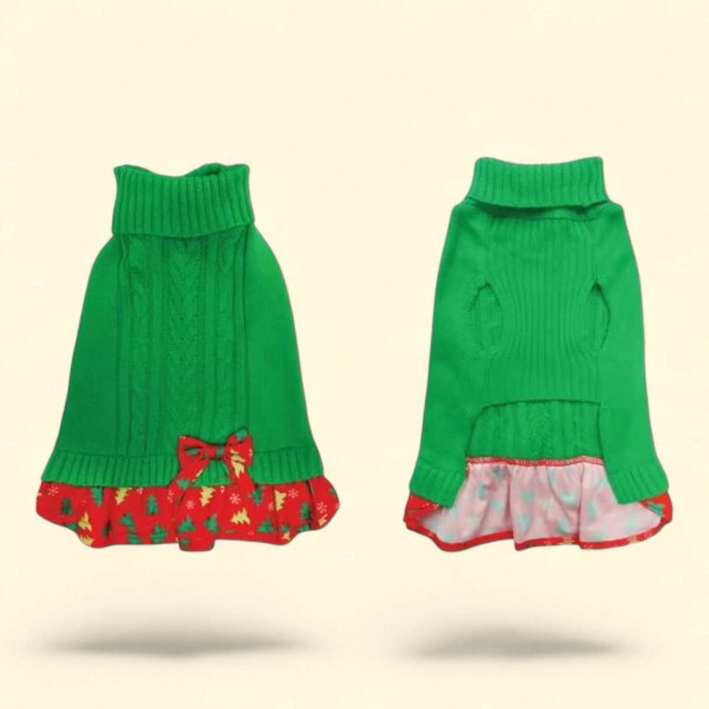Best Furry Friends Sweater Dress, Holiday Tree, Medium