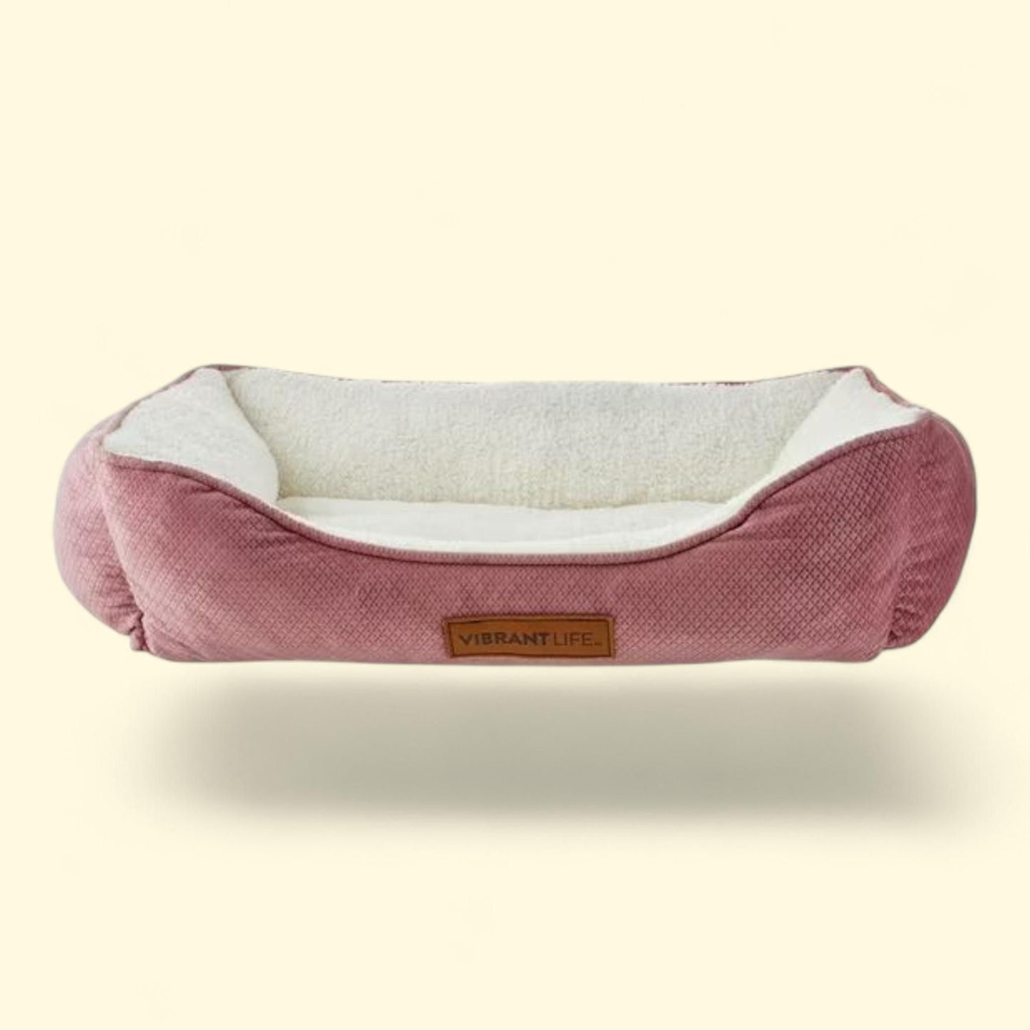 Vibrant Life Cuddler Pet Bed, Pink & White, Size