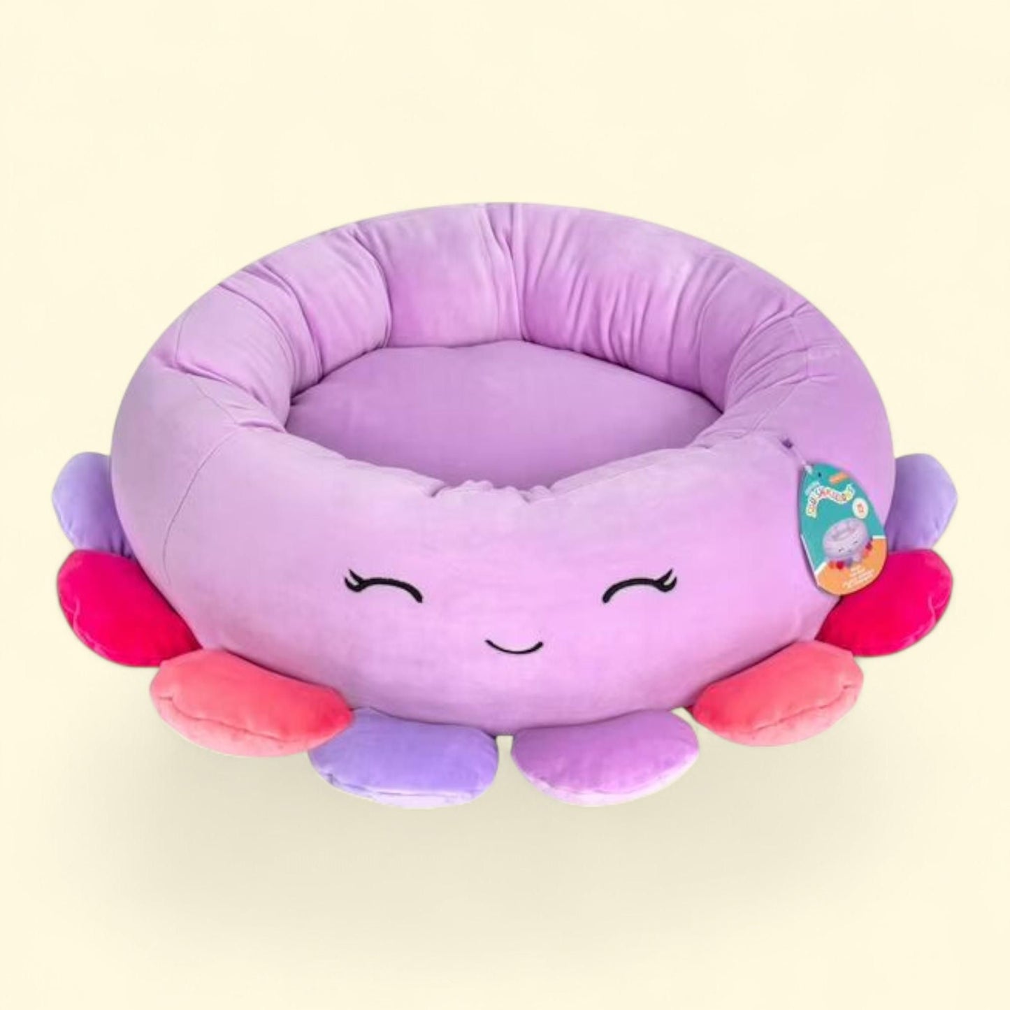 Lit pour animal de compagnie Squishmallows Beula Octopus, grand format (76 cm)