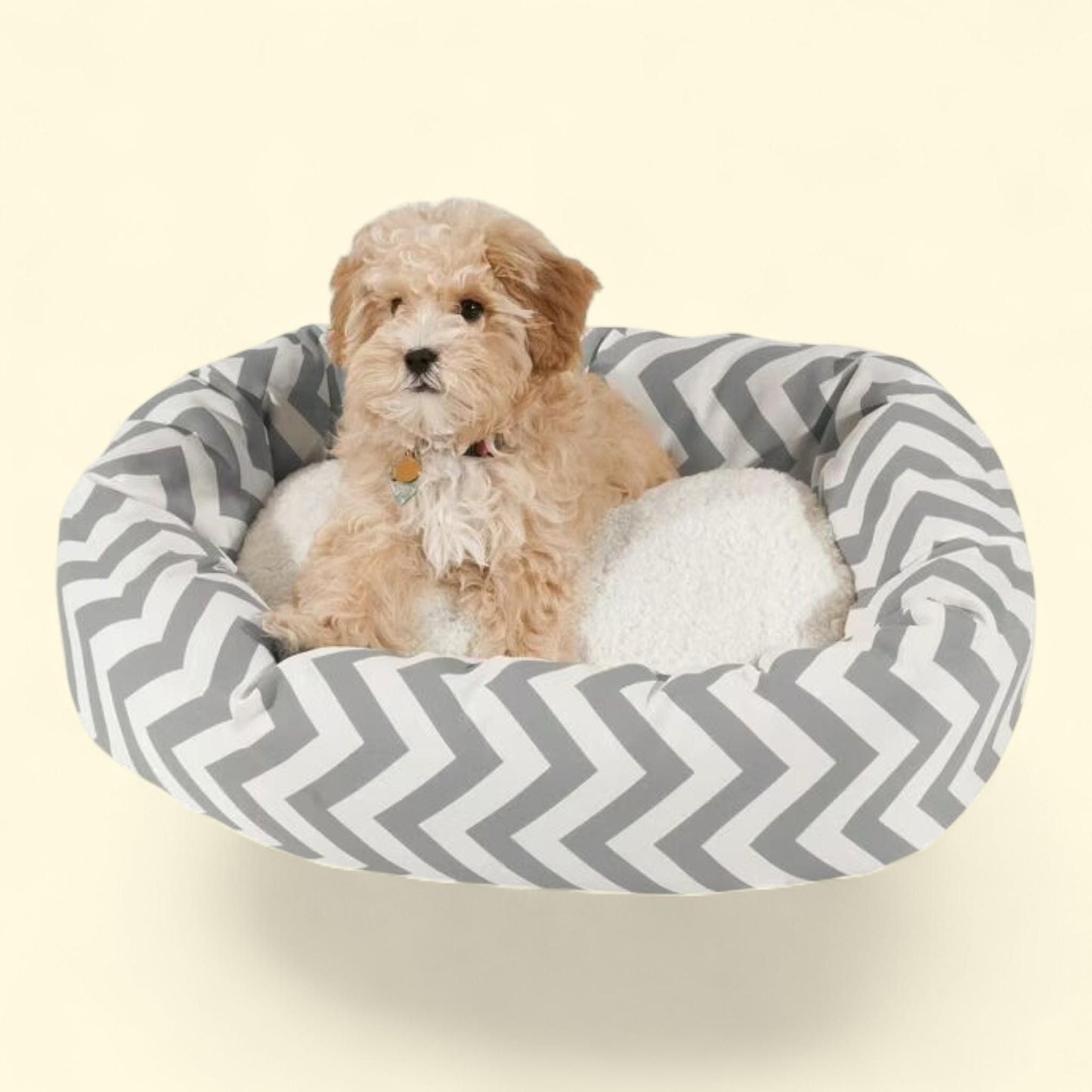 Majestic Pet Sherpa Chevron Bagel Pet Bed, Small