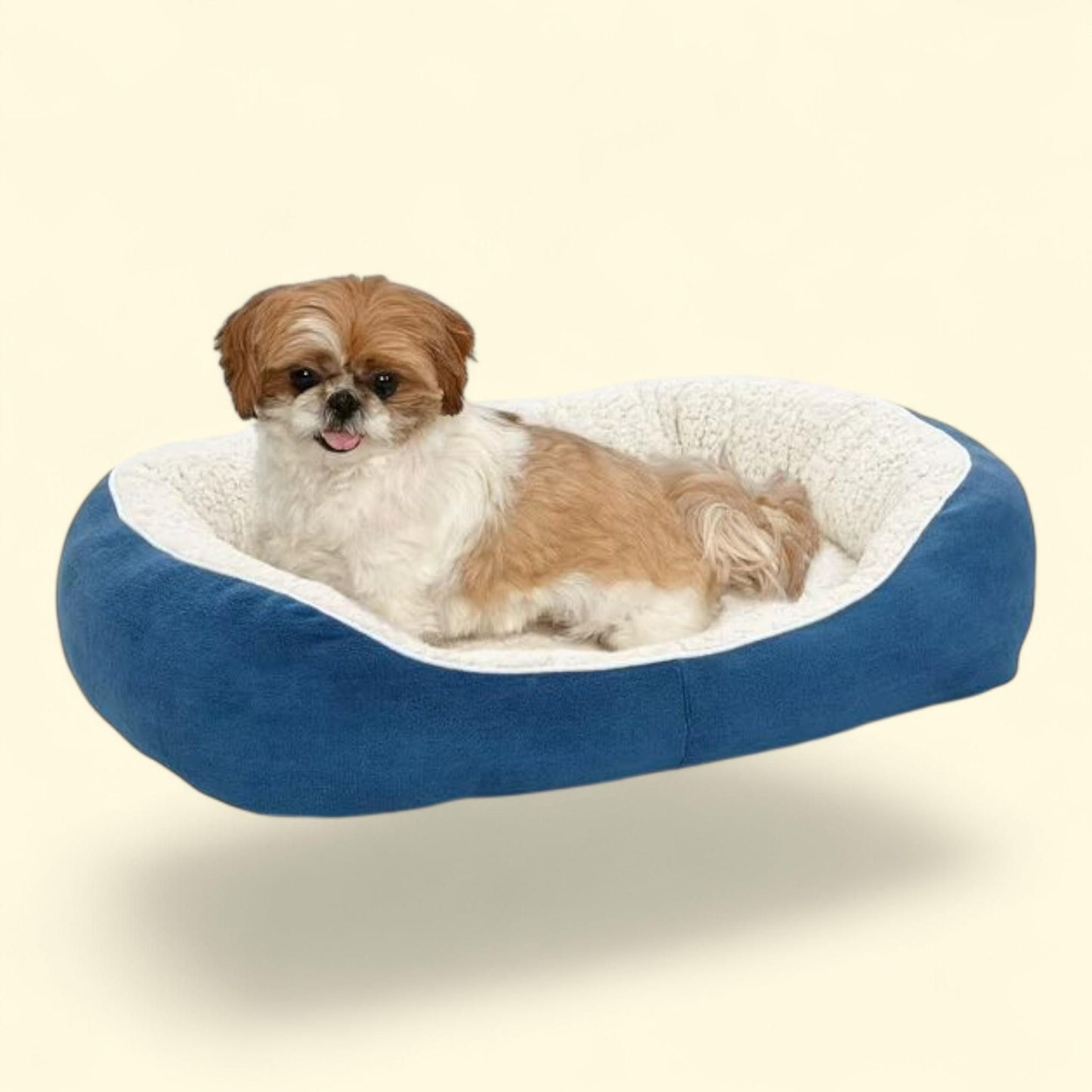 Overstuffed Micro-Terry Cuddle Pet Bed, Small, Blue