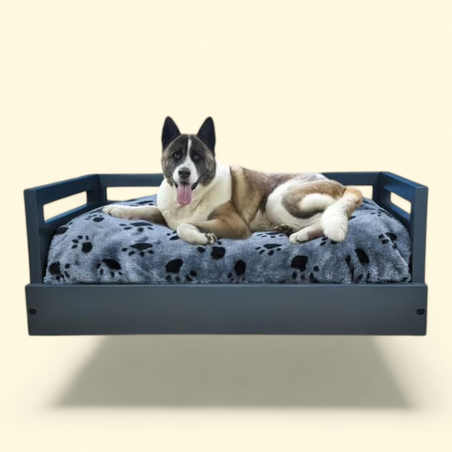 Lit pour animal en bois, gris anthracite, petit format