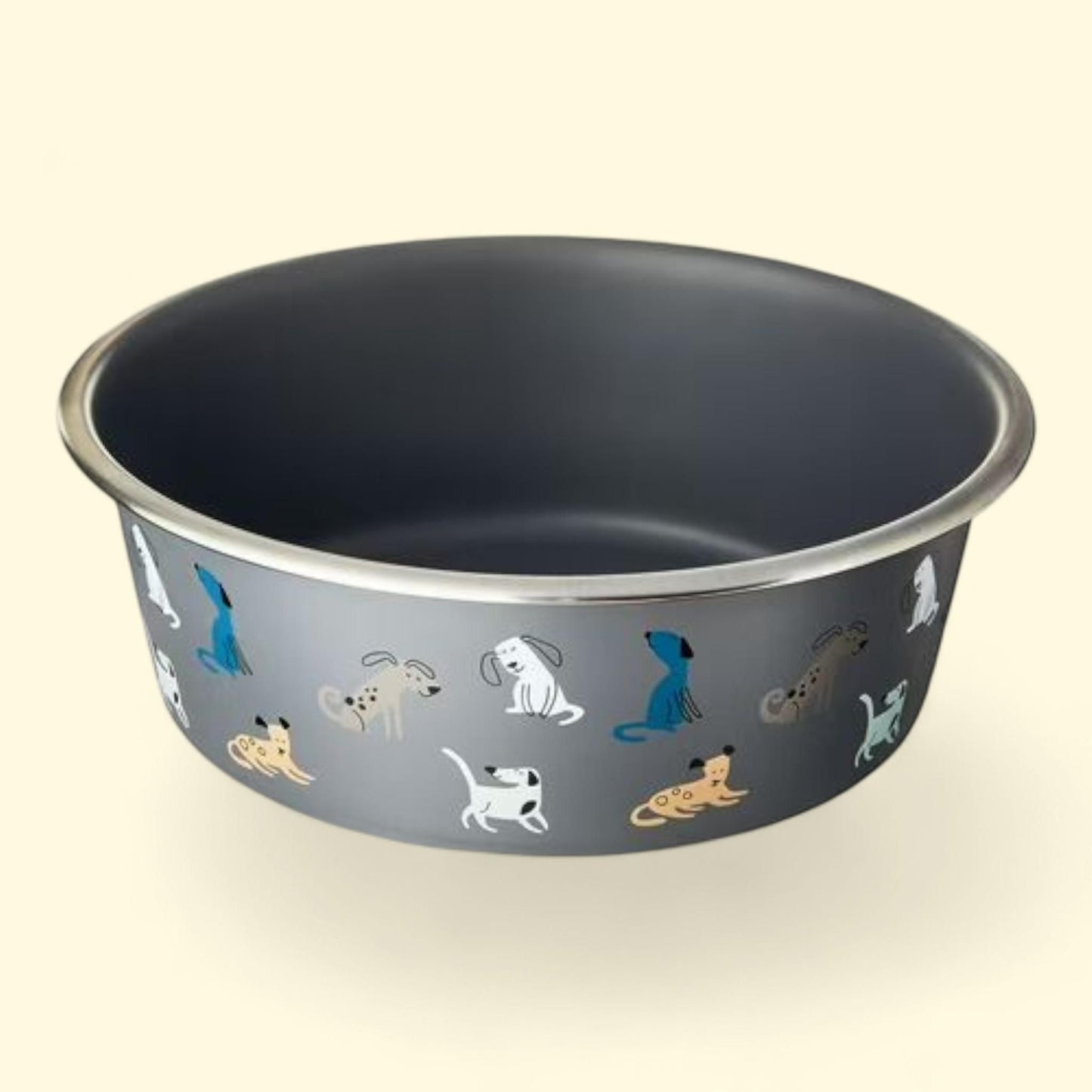 Vibrant Life Doggie Faces Bowl, Large