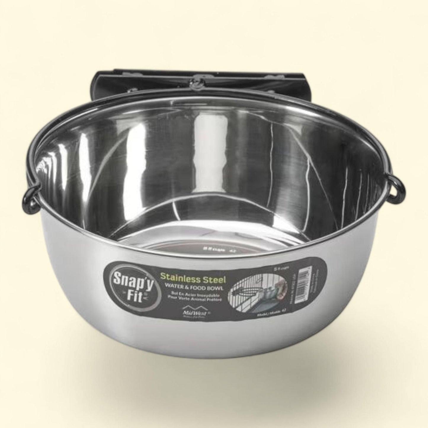 MidWest Homes for Pets Snap'y Fit Stainless Steel Bowl, 2 Quart — authentic US product shipped worldwide by Treatspree