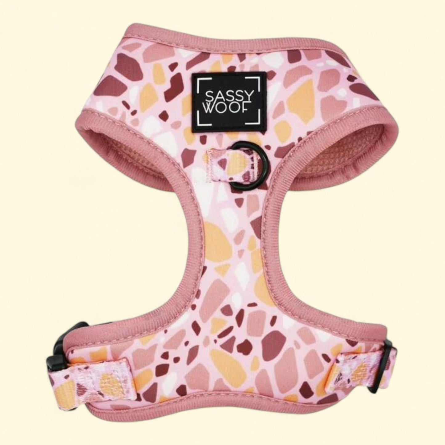 Sassy Woof Dog Harness, Pink Terrazzo, Large