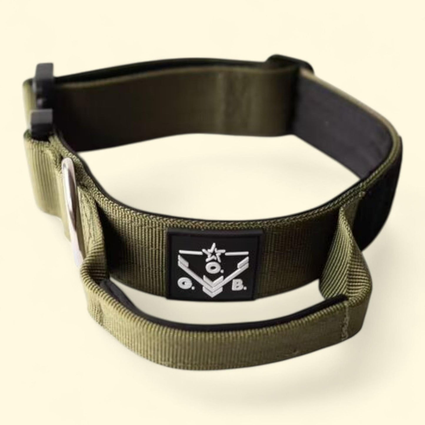 Operation Good Boy Tactical Adjustable Dog Collar, Green, 1"5 wide