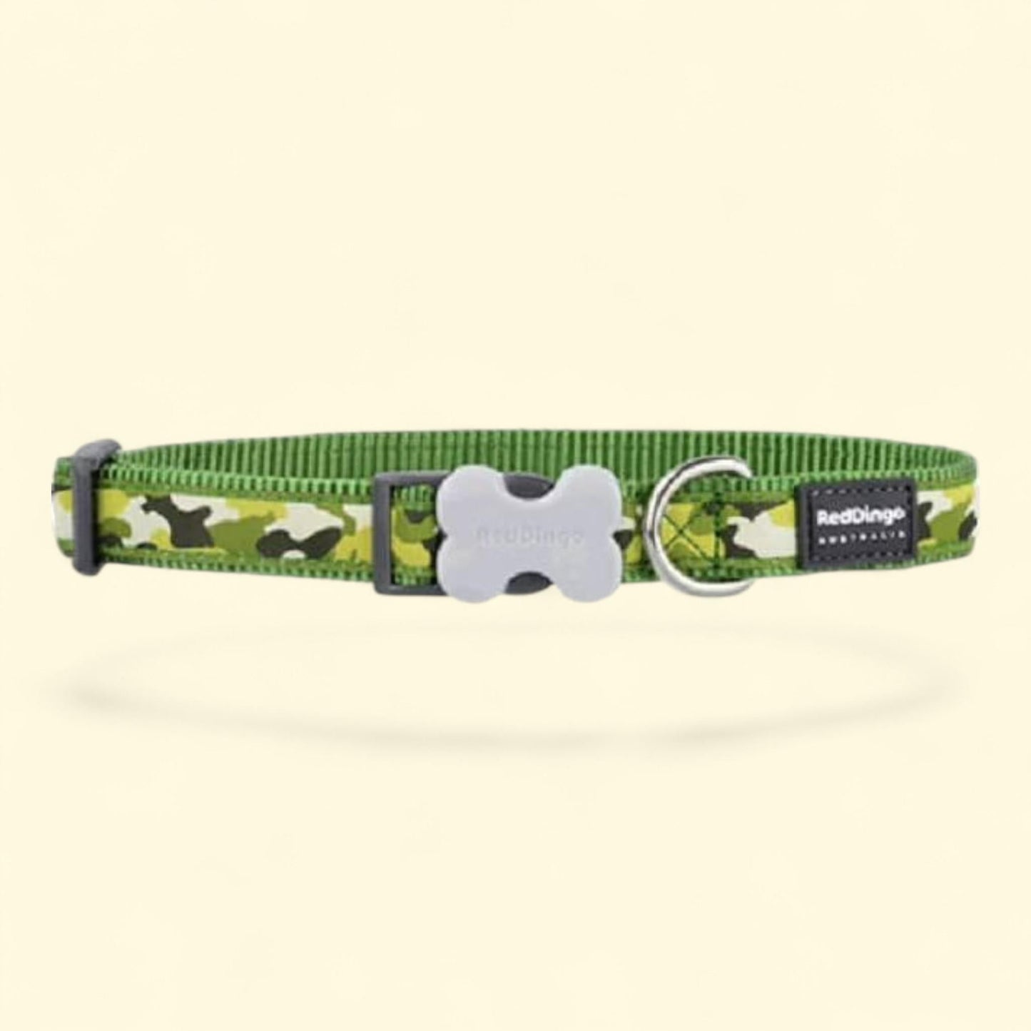 Red Dingo Camouflage Green Dog Collar, Small