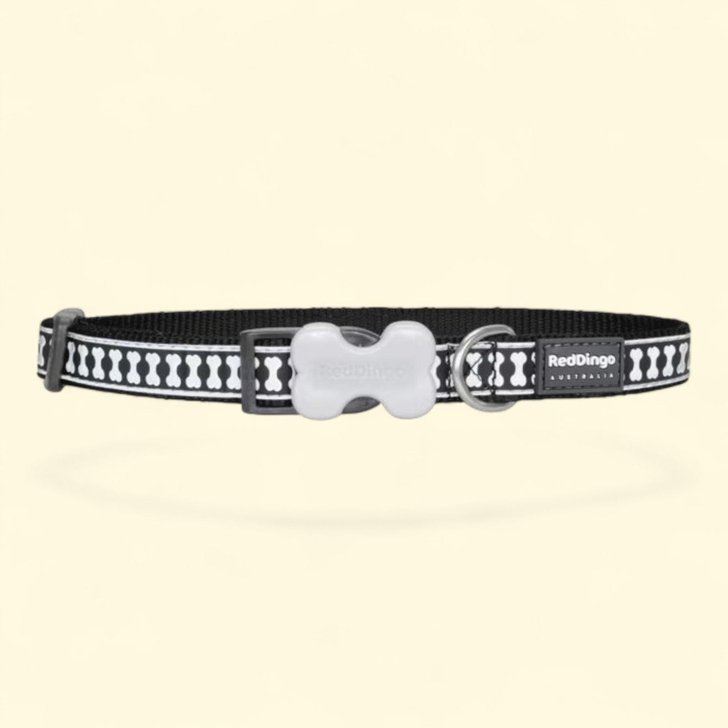 Red Dingo Reflective Bones Dog Collar, Medium — authentic US product shipped worldwide by Treatspree