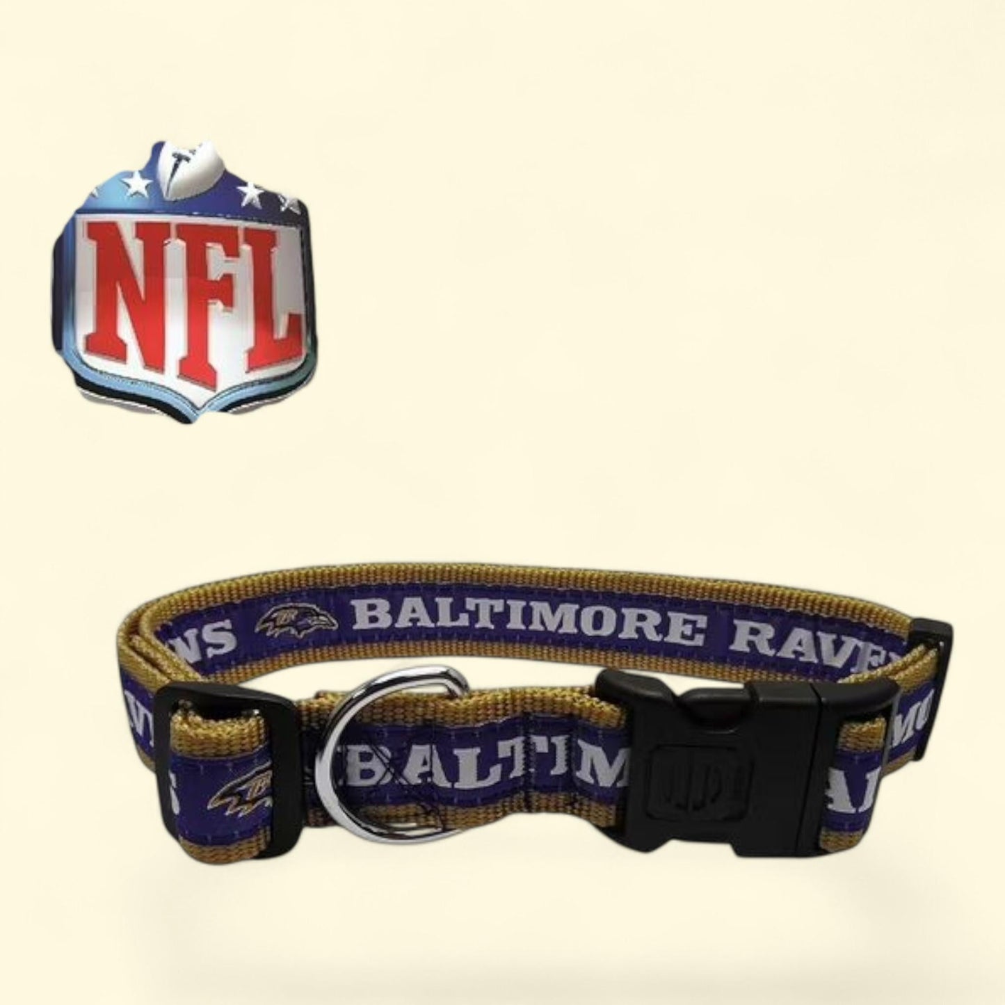 Pets First NFL Baltimore Ravens Dog Collar, Extra Large