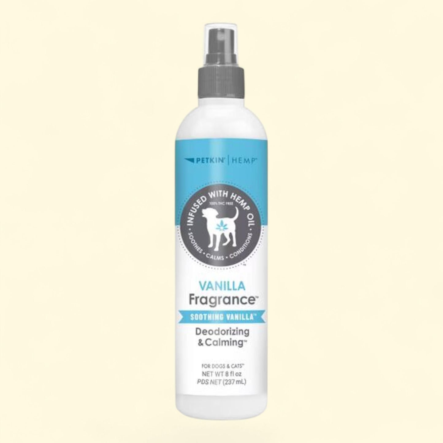 Petkin Vanilla Fragrance Infused with Hemp Oil, 8 Fluid oz.