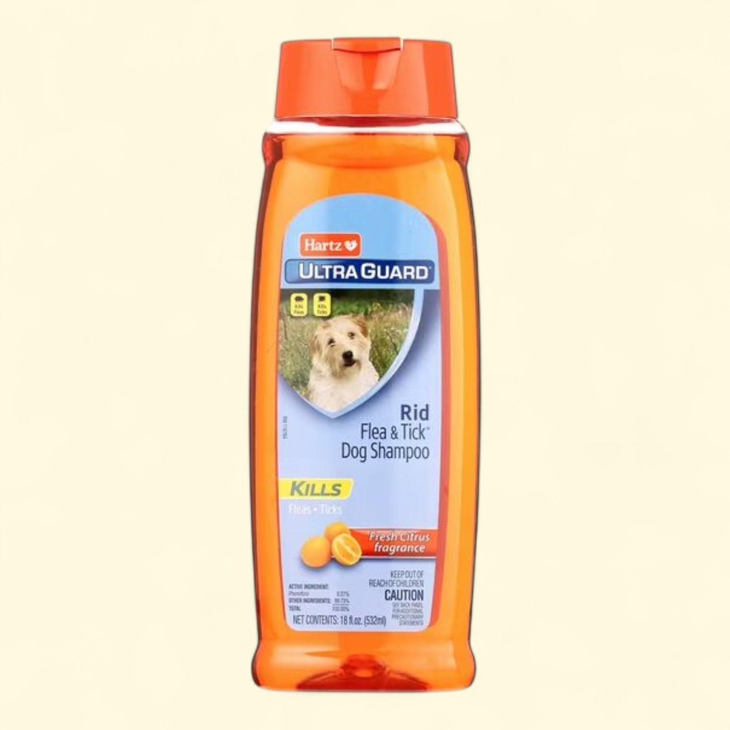 Hartz UltraGuard Citrus Flea & Tick Dog Shampoo, 18 fl oz