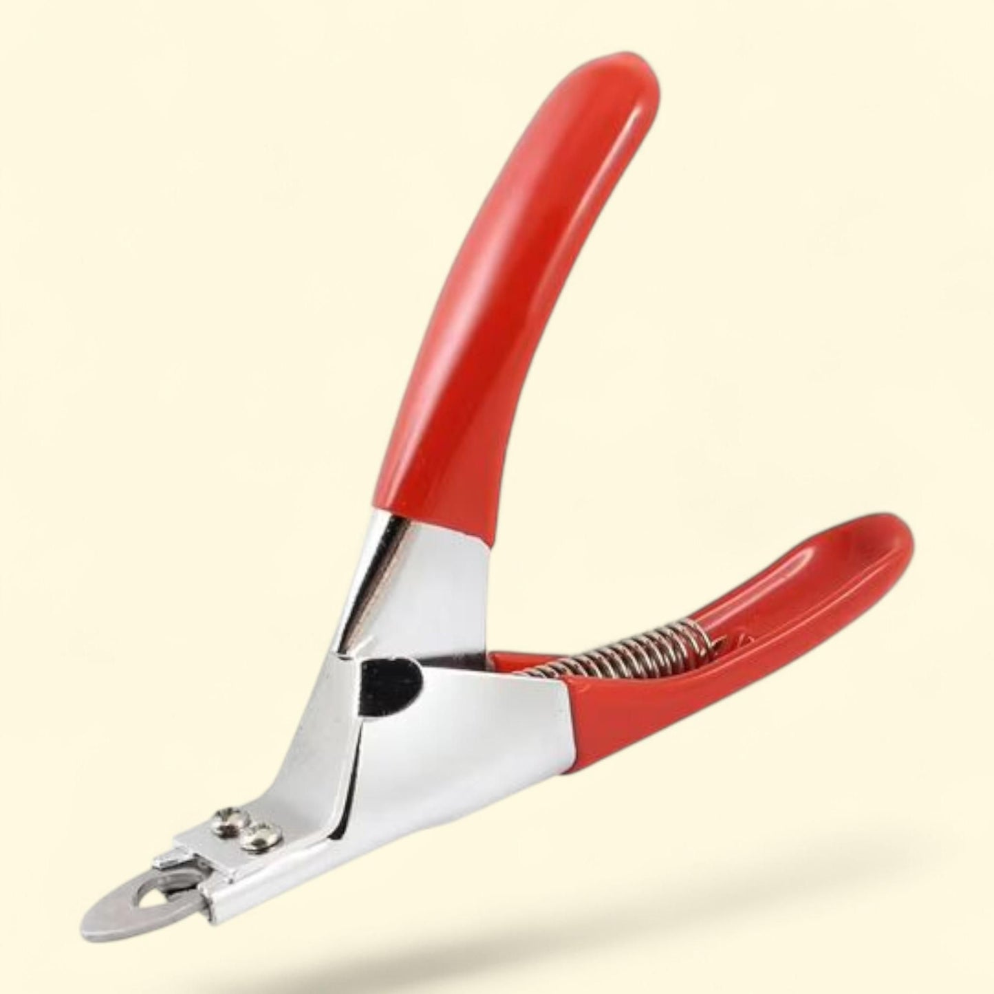 Unique Bargains Pet Dog Grooming Trimmer Nail Clippers, Plastic Handle, Red, Size (Folded) : 4.9" x 3.1" x 0.6" (L*W*T)