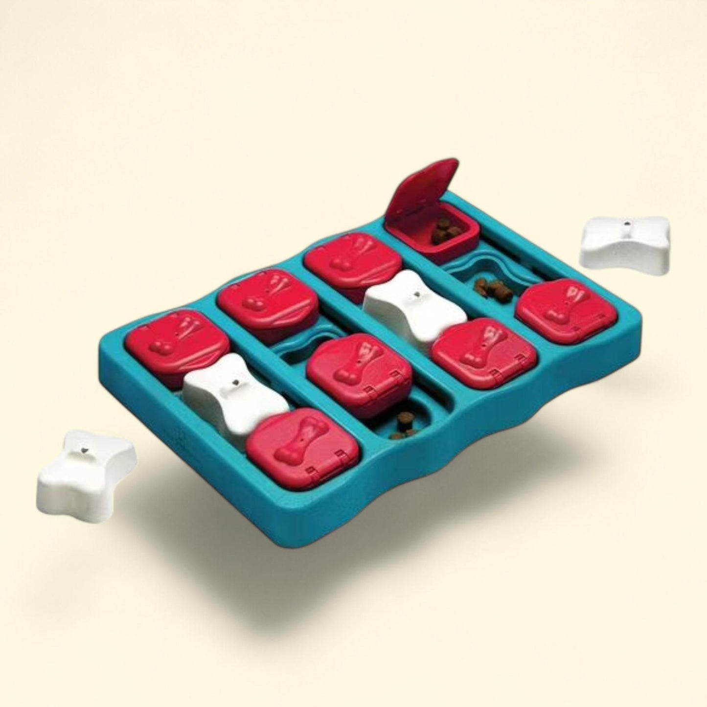 Outward Hound Dog Brick Interactive Treat Puzzle Dog Toy, Blue, One-Size