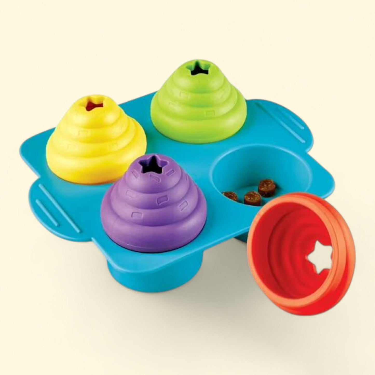 Brightkins Cupcake Party Treat Puzzle Dog Chew Toys, Medium