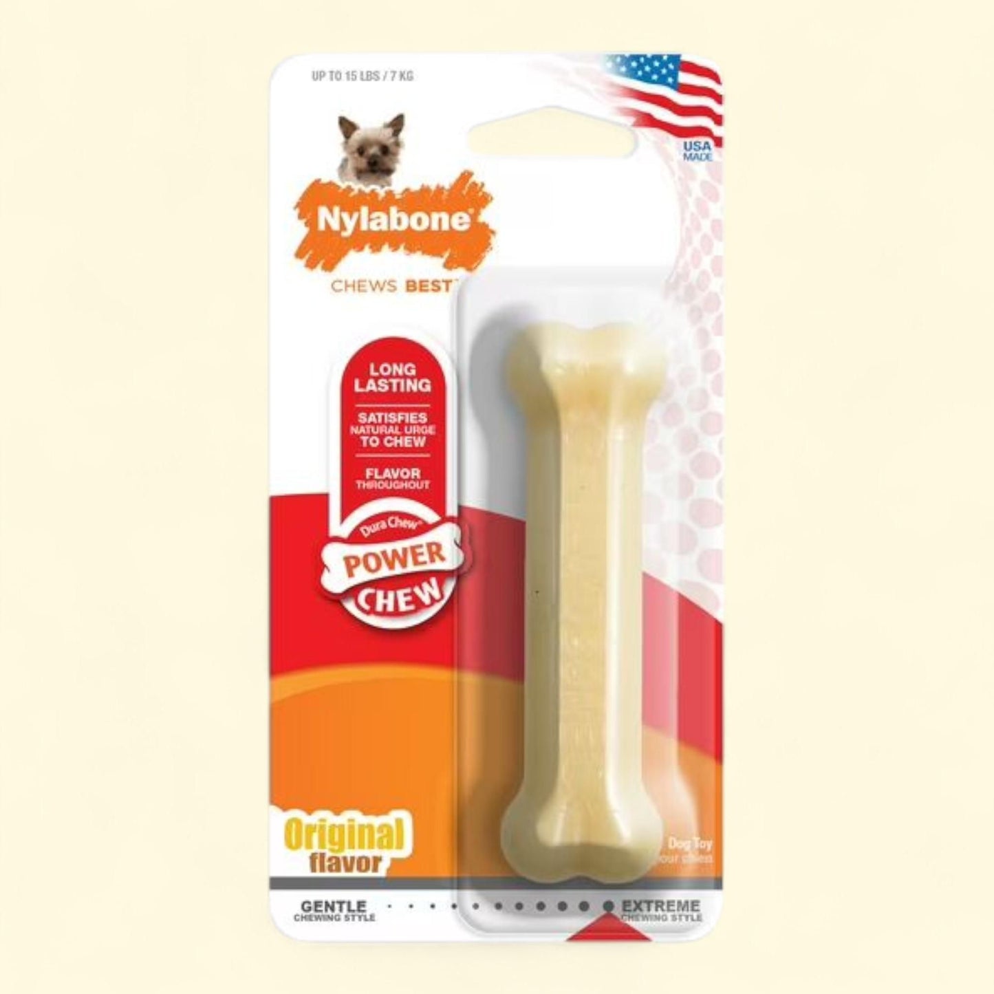 Nylabone Power Chew Dura Chew Original Bone Toy, Petite