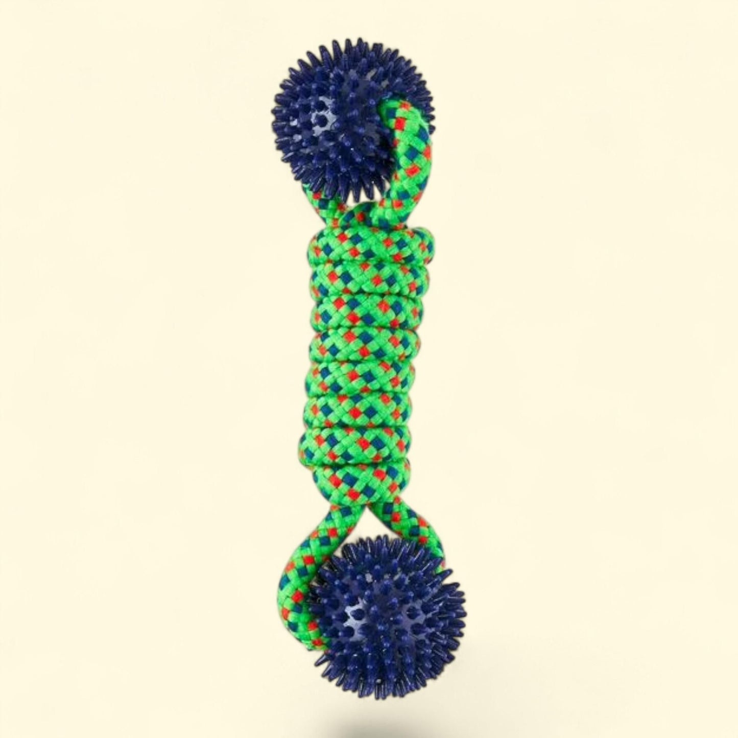 Vibrant Life Chomp and Tug Buddy Rope and Spikey Balls Dog Chew Toy