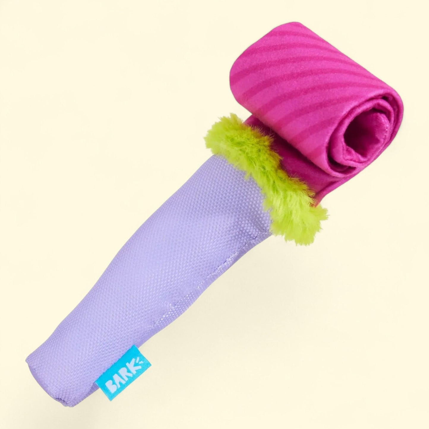 BARK Barkfest in Bed Muffin Dog Toy, Yellow With Blue, Size