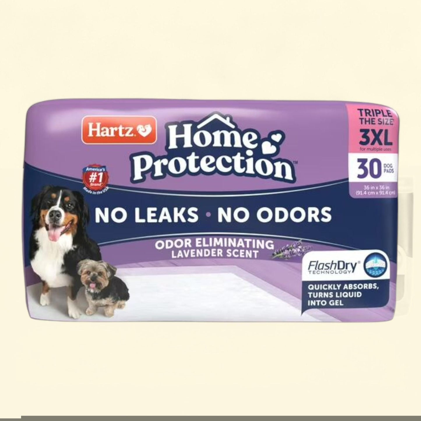 Hartz Home Protection Dog Pads, Lavender Scent, 3XL, 30ct